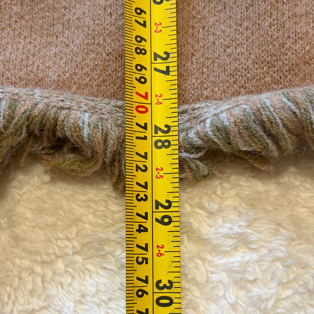 Debut Cardigan Sweater Womens XL Open Front Fringed Hem Southwestern Aztec Longg - Picture 11 of 12